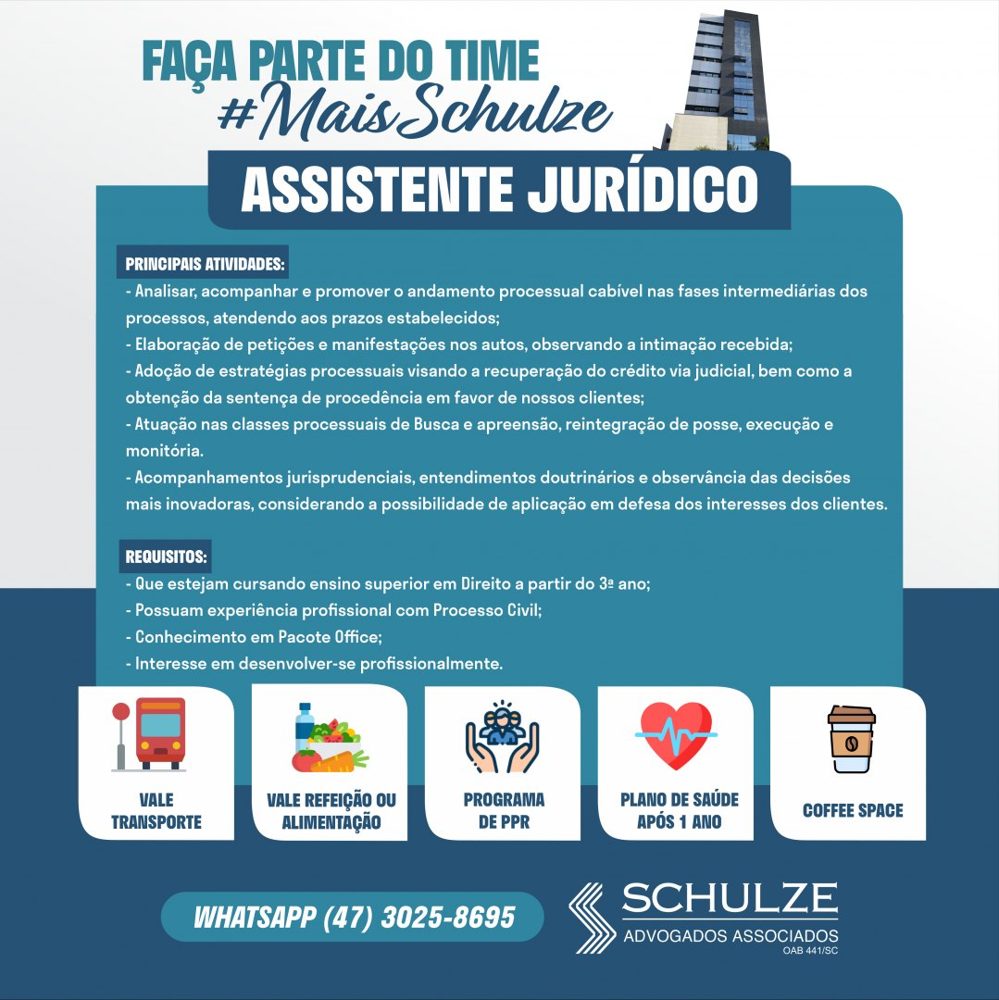 Vaga de Assistente Jurídico